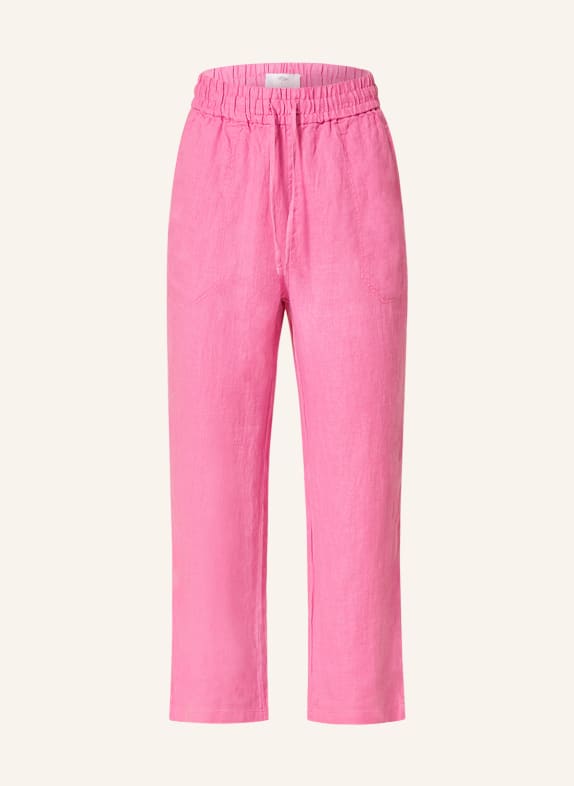 FYNCH-HATTON 7/8 linen trousers PINK