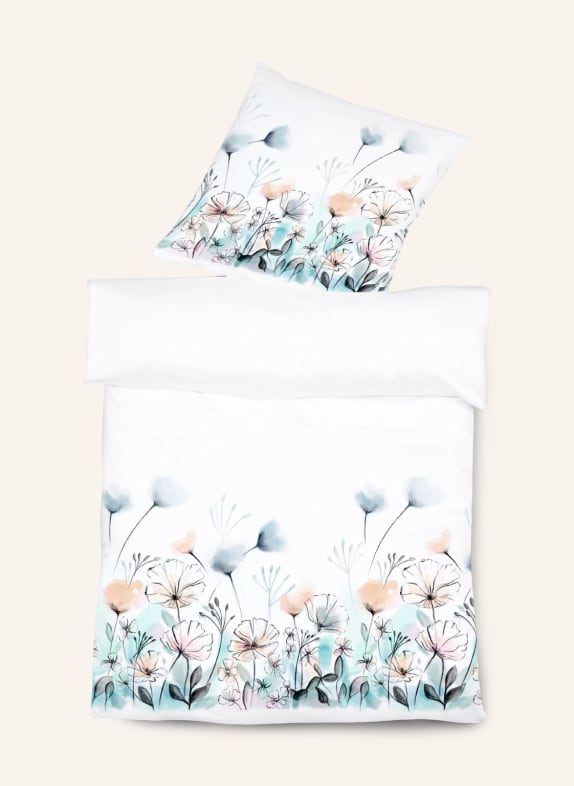 EB HOME Bettwäsche WEISS/ BLAUGRAU/ SCHWARZ