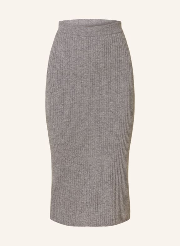 darling harbour Knit skirt with cashmere GRAU MEL