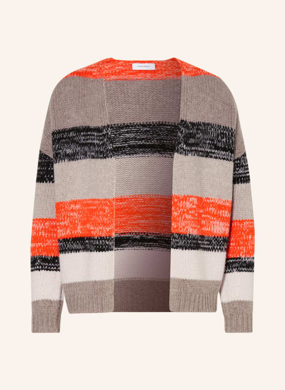 darling harbour Knit cardigan with cashmere multicolor stripe