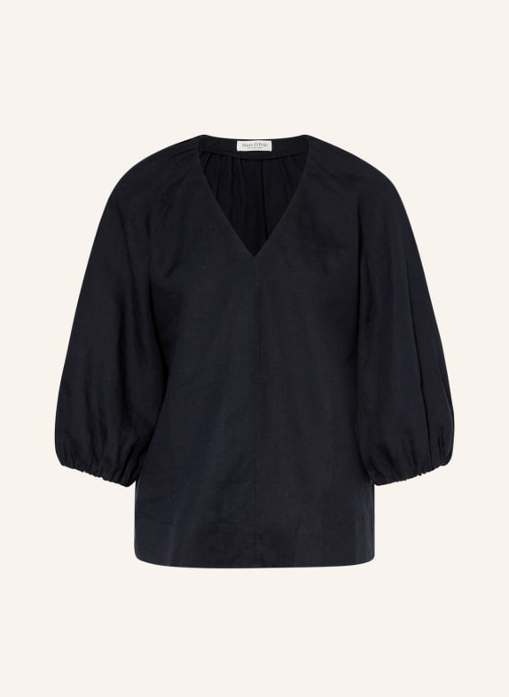 Marc O'Polo Shirt blouse in mixed materials with 3/4 sleeves