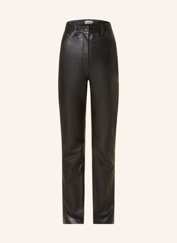 Calvin Klein Leather trousers BLACK
