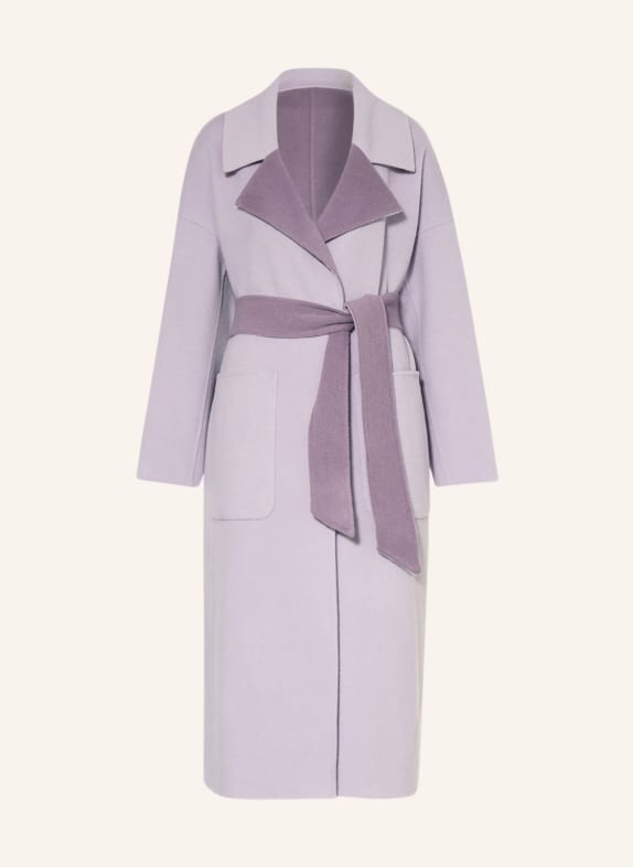 Calvin Klein Vlněný kabát v oboustranném provedení SVĚTLE FIALOVÁ