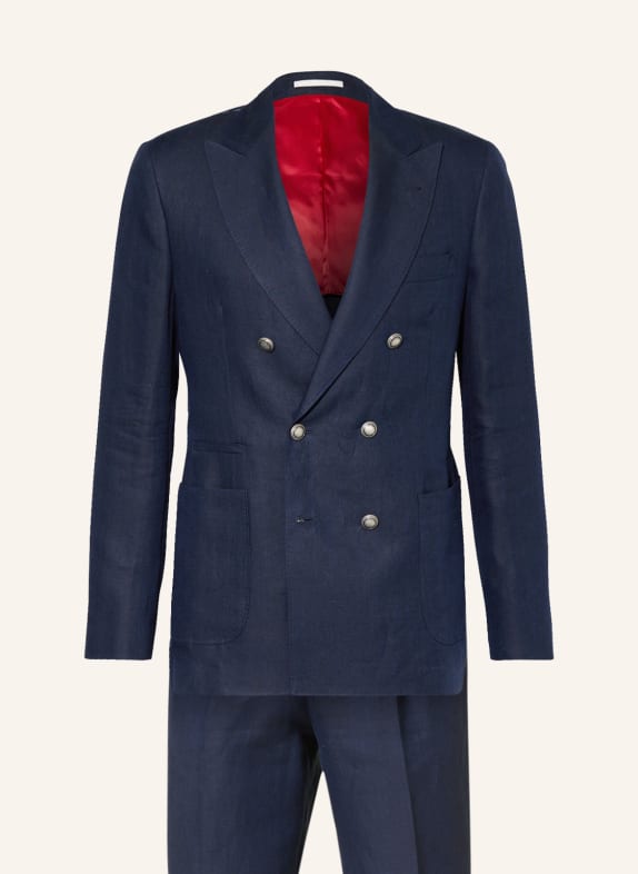 BRUNELLO CUCINELLI Leinenanzug Extra Slim Fit DUNKELBLAU