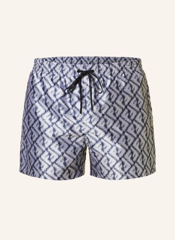 FENDI Swim shorts GRAY/ BLUE