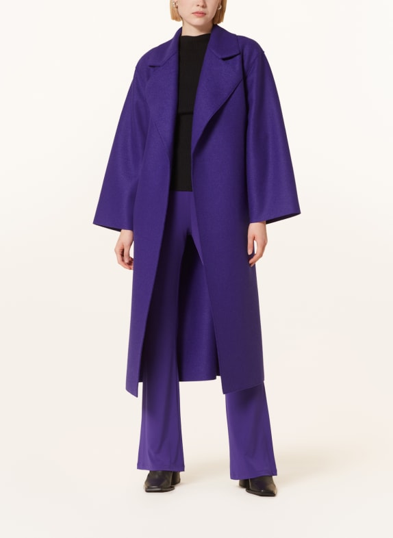 HARRIS WHARF LONDON Wool coat PURPLE