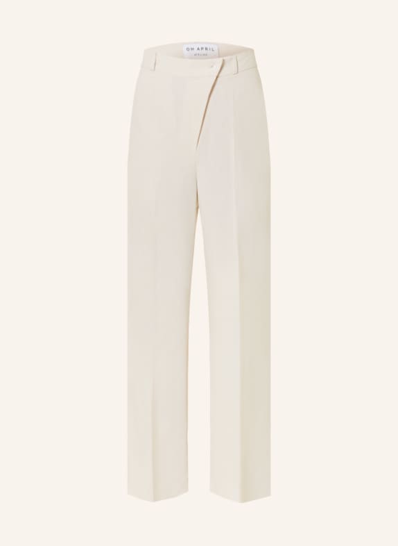 OH APRIL Wide leg trousers ÉLODIE with linen BEIGE