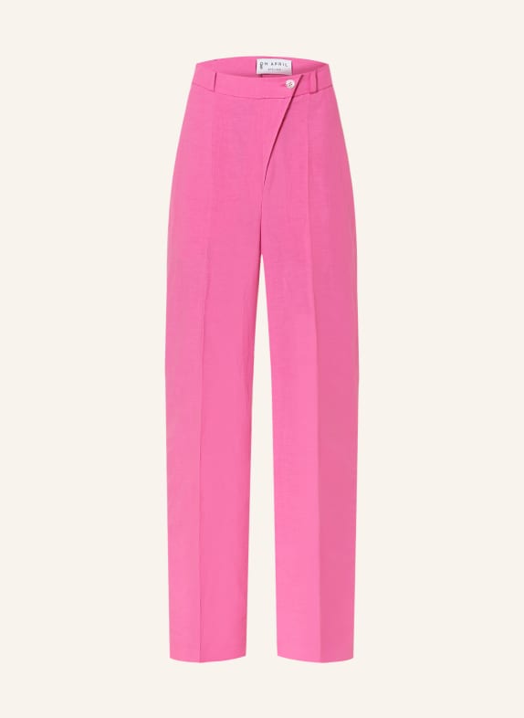 OH APRIL Wide leg trousers ÉLODIE with linen PINK