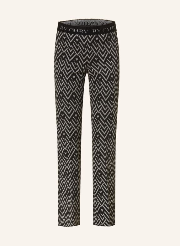CAMBIO Jersey trousers FLOWER BLACK/ GRAY