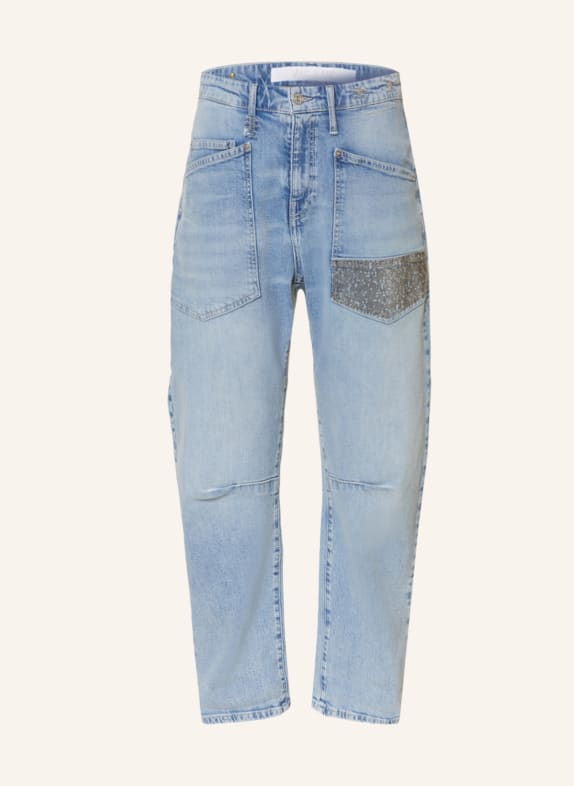 MAC Boyfriend jeans BAGGY with decorative gems D495 vintage blue destroyed