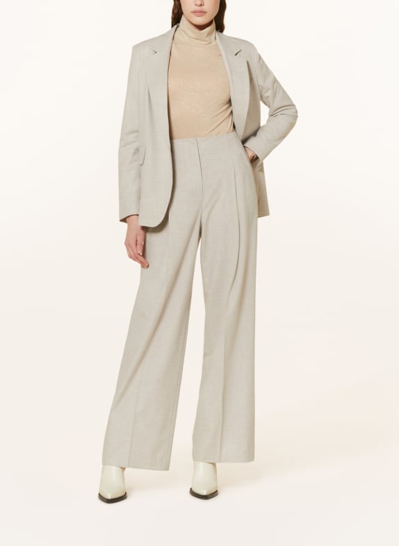 MARC CAIN Wide leg trousers with glitter thread