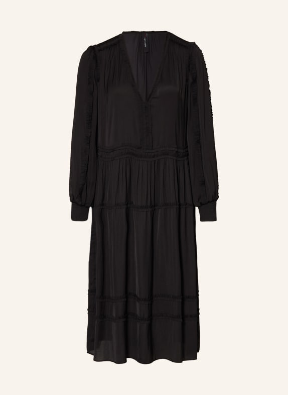 MARC CAIN Kleid mit Rüschen 900 BLACK