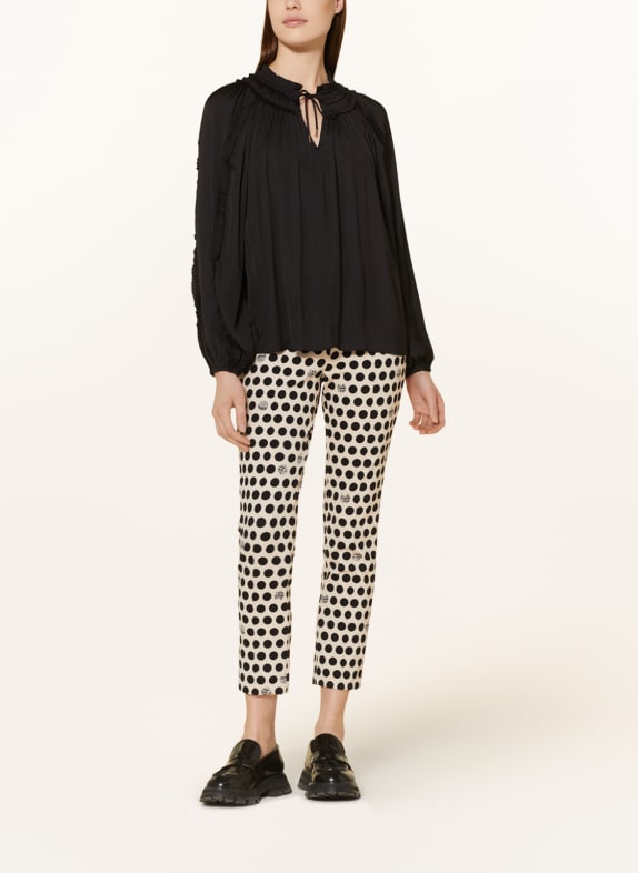 MARC CAIN Shirt blouse with ruffles
