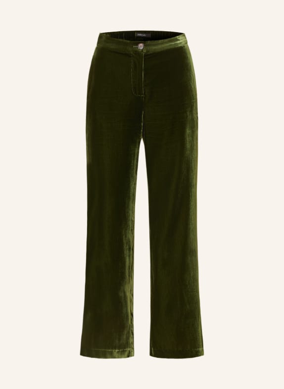 MARC CAIN Marlenehose aus Samt 573 orient green