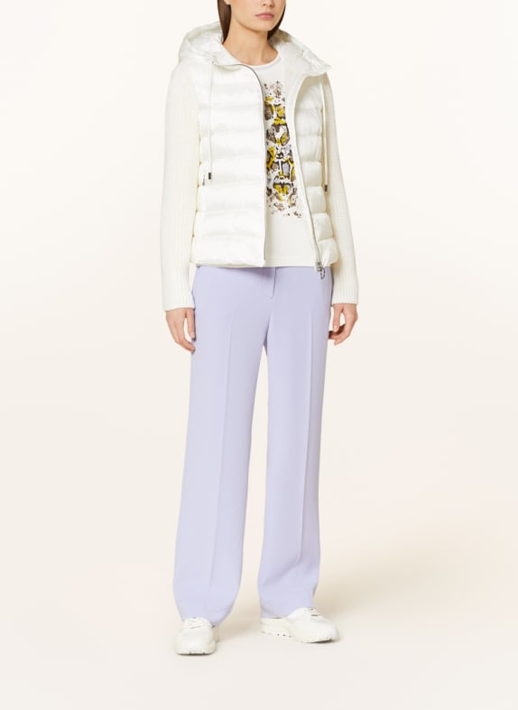 MARC CAIN Quilted jacket in mixed materials
