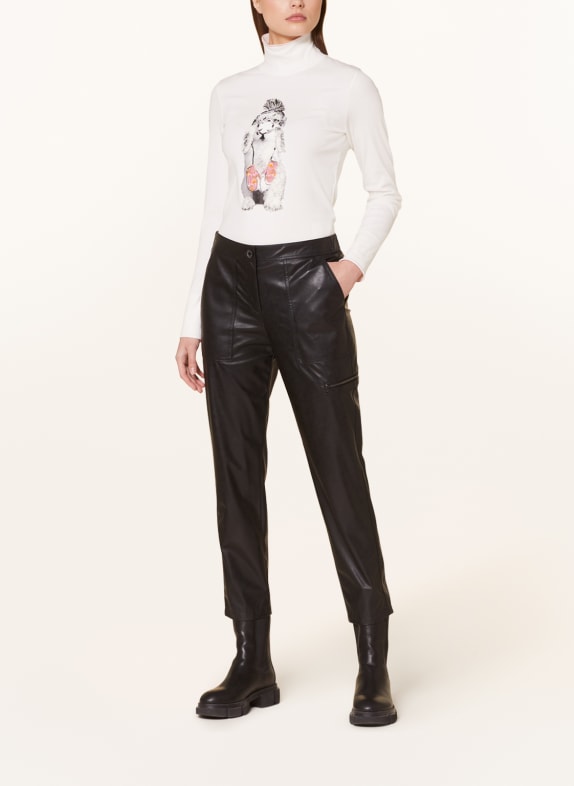 MARC CAIN 7/8 trousers FRANCA in leather look