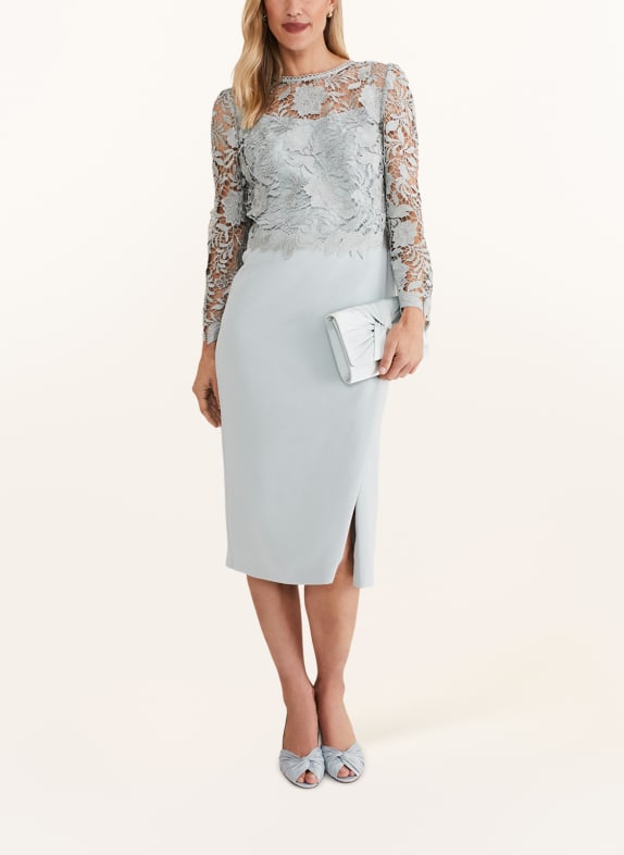 Phase Eight Cocktail dress ADELINE with lace LIGHT GRAY