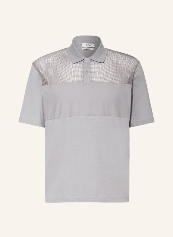 COS Jersey-Poloshirt Relaxed Fit HELLGRAU