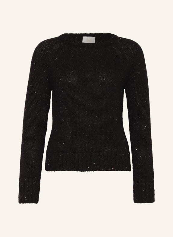 MARELLA Sweater VADET with alpaca and sequins BLACK