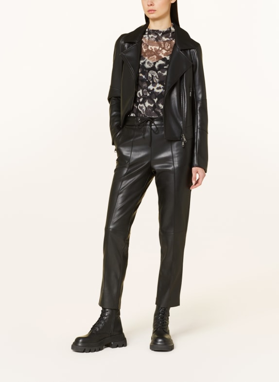 s.Oliver BLACK LABEL Spodnie w stylu dresowym z imitacji skóry