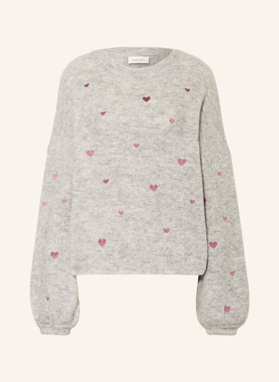 FABIENNE CHAPOT Sweater LIDIA with embroidery GRAY/ DUSKY PINK
