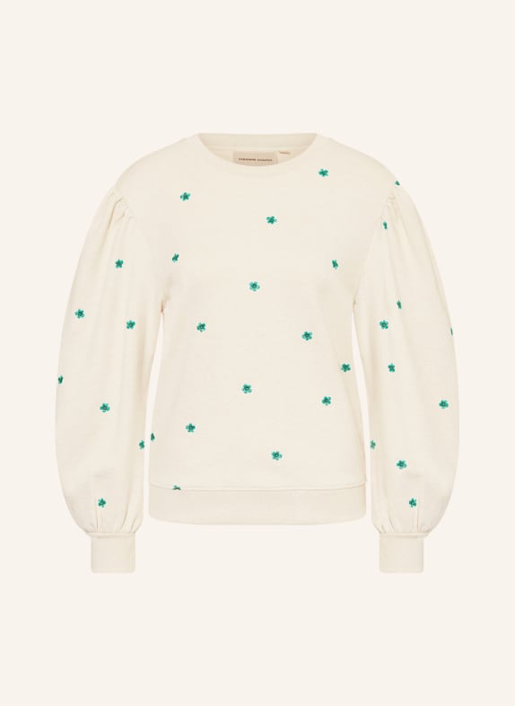 FABIENNE CHAPOT Sweatshirt LIN mit Stickereien BEIGE/ GRÜN