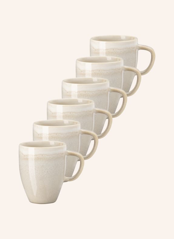 Rosenthal Set of 6 mugs JUNTO DUNE CREAM