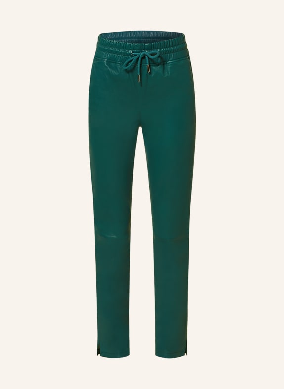 STUDIO AR Leather trousers GREEN