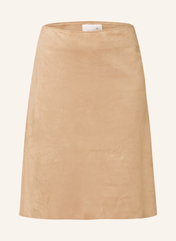 Juvia Skirt CECILIA in leather look CAMEL