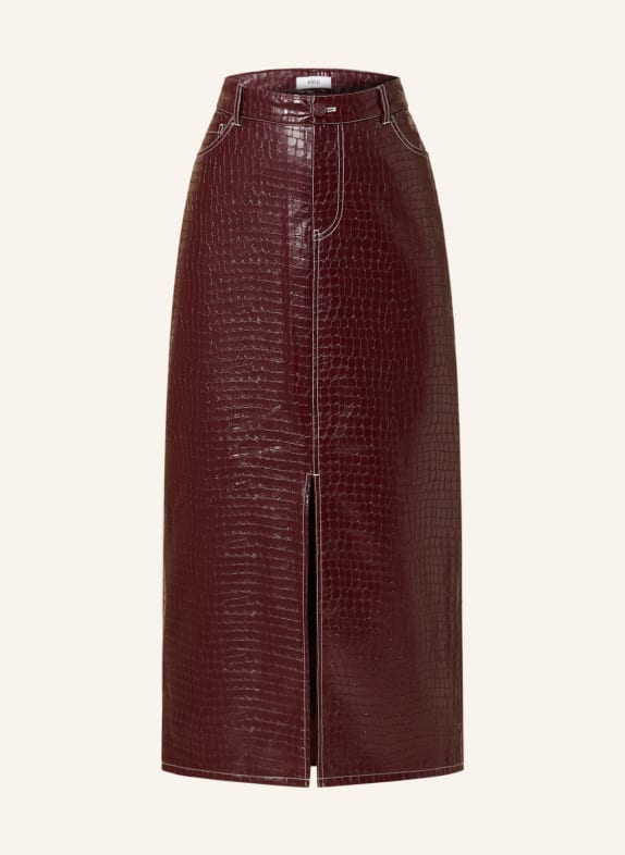 ENVII Skirt ENCRICKET in leather look DARK RED