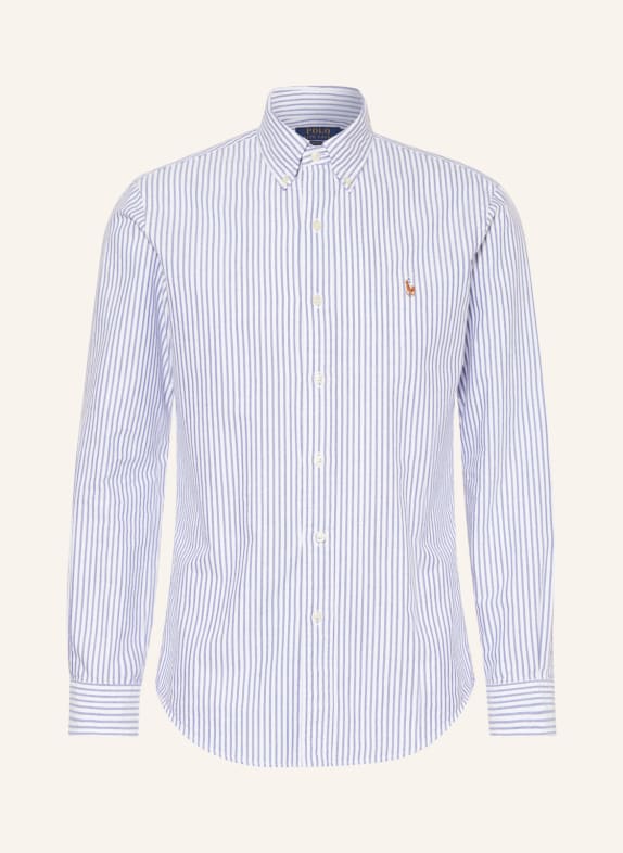 POLO RALPH LAUREN Shirt custom fit WHITE/ BLUE