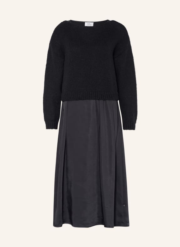 ROBE LÉGÈRE Zestaw: sukienka i sweter GRANATOWY