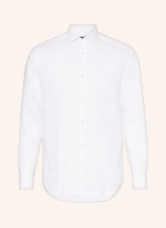 FRESCOBOL CARIOCA Linen shirt ANTONIO regular fit WHITE