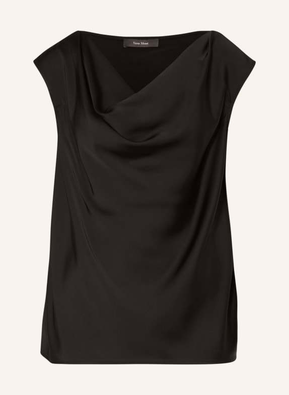 Vera Mont Blouse top in mixed materials BLACK