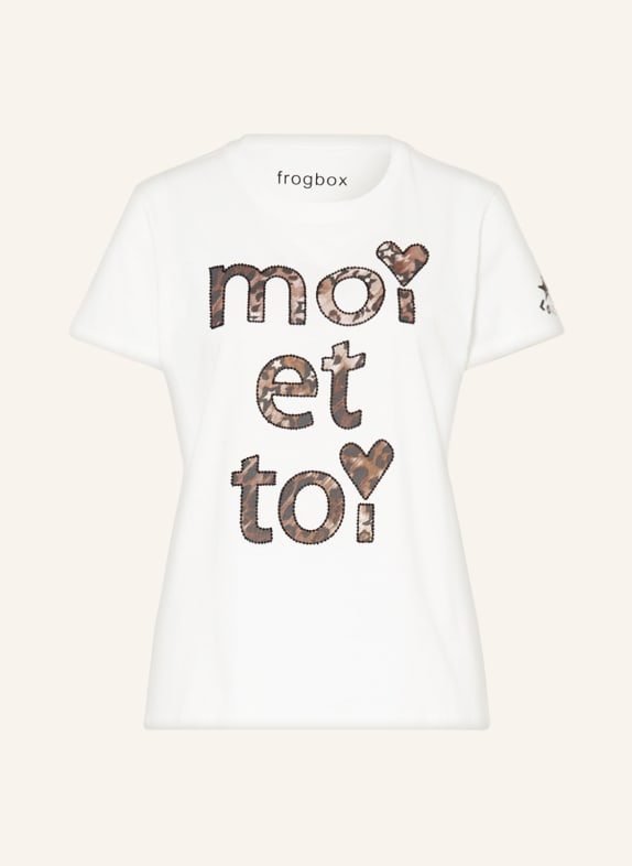 FrogBox T-shirt with decorative beads WHITE