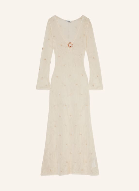 SANDRO Mesh-Kleid mit Schmucksteinen
