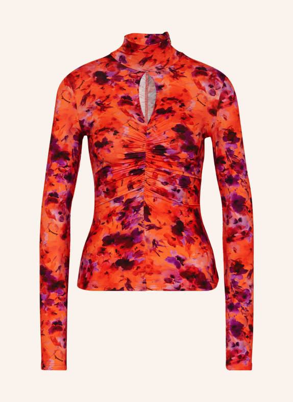 PATRIZIA PEPE Longsleeve mit Cut-out ROT/ LILA