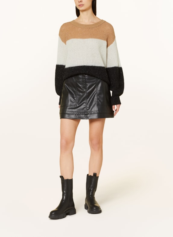 BOSS Pullover FUOLINE mit Glitzergarn und Alpaka