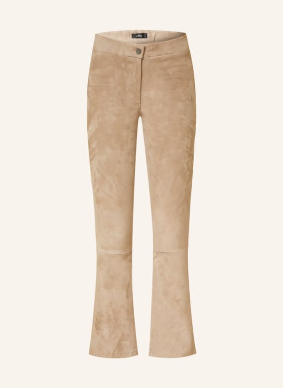 lilienfels 7/8 leather trousers TAUPE