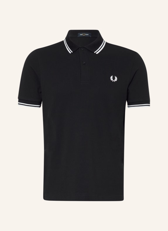 FRED PERRY Piqué-Poloshirt M3600 Straight Fit DUNKELBLAU/ WEISS