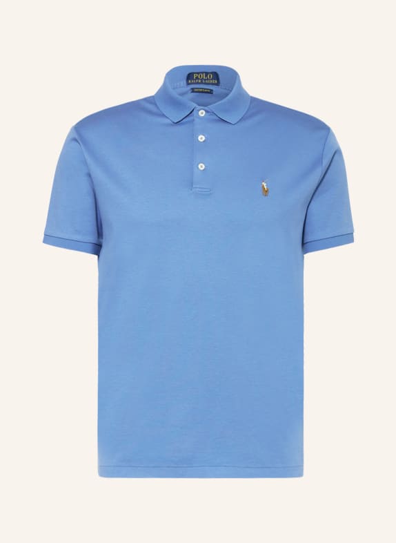 POLO RALPH LAUREN Žerzejová polokošile Custom Slim Fit MODRÁ