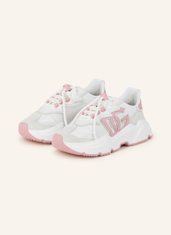 DOLCE & GABBANA Sneakers DAYMASTER WHITE/ PINK/ LIGHT GRAY