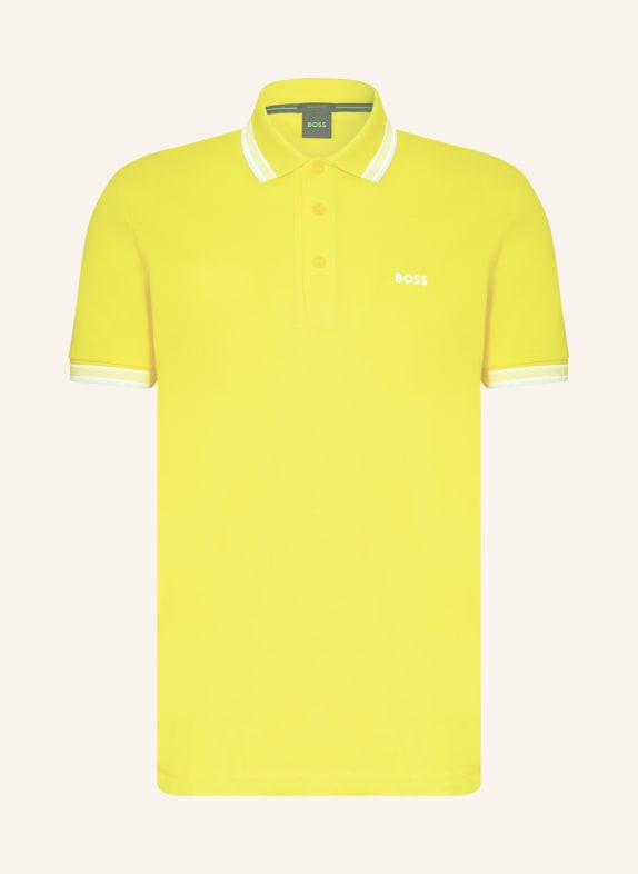 BOSS Piqué polo shirt PADDY CURVED regular fit YELLOW