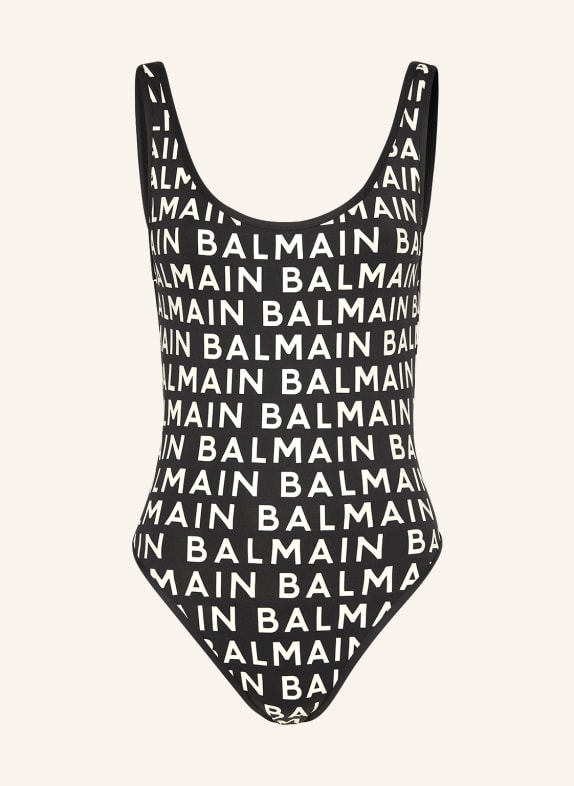 BALMAIN Swimsuit BLACK/ ECRU