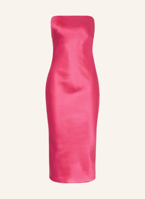 gina tricot Off-Shoulder-Kleid aus Satin PINK