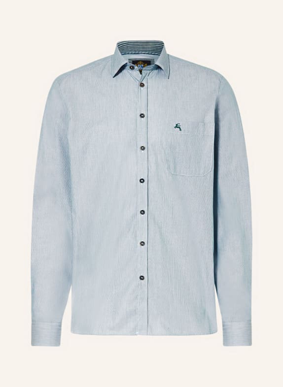 Hammerschmid Trachten shirt slim fit GREEN/ WHITE