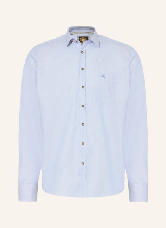 Hammerschmid Trachten shirt slim fit LIGHT BLUE/ WHITE