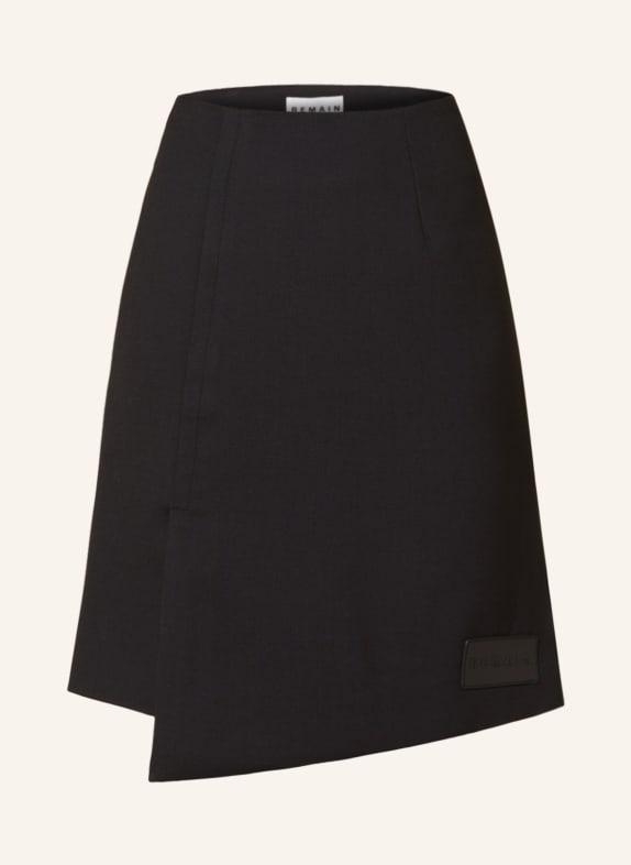REMAIN Skirt HEAVY SUITING in wrap look BLACK