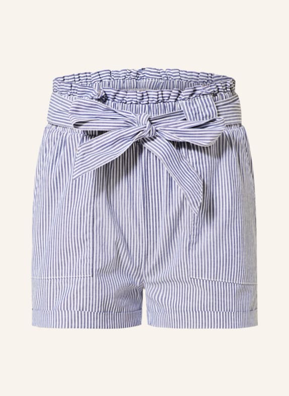 ONLY Paperbag-Shorts WEISS / BLAU