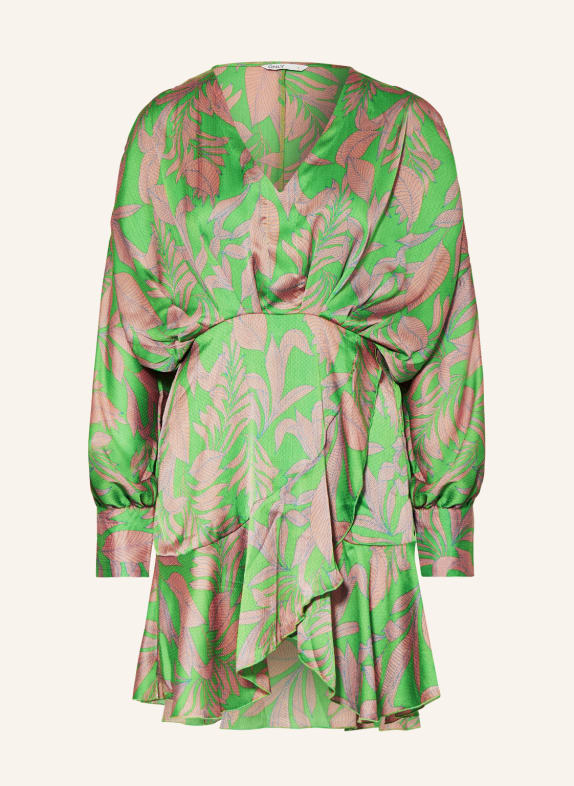 ONLY Wrap look dress with frills NEON GREEN/ PINK/ LIGHT BLUE